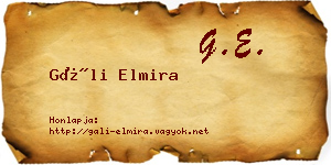 Gáli Elmira névjegykártya